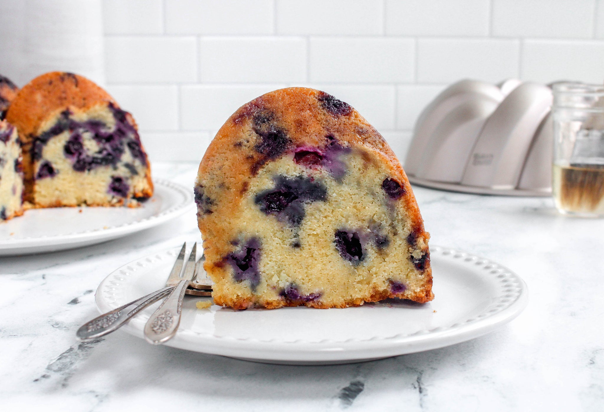 Blueberry Muffin Fluted Cake
