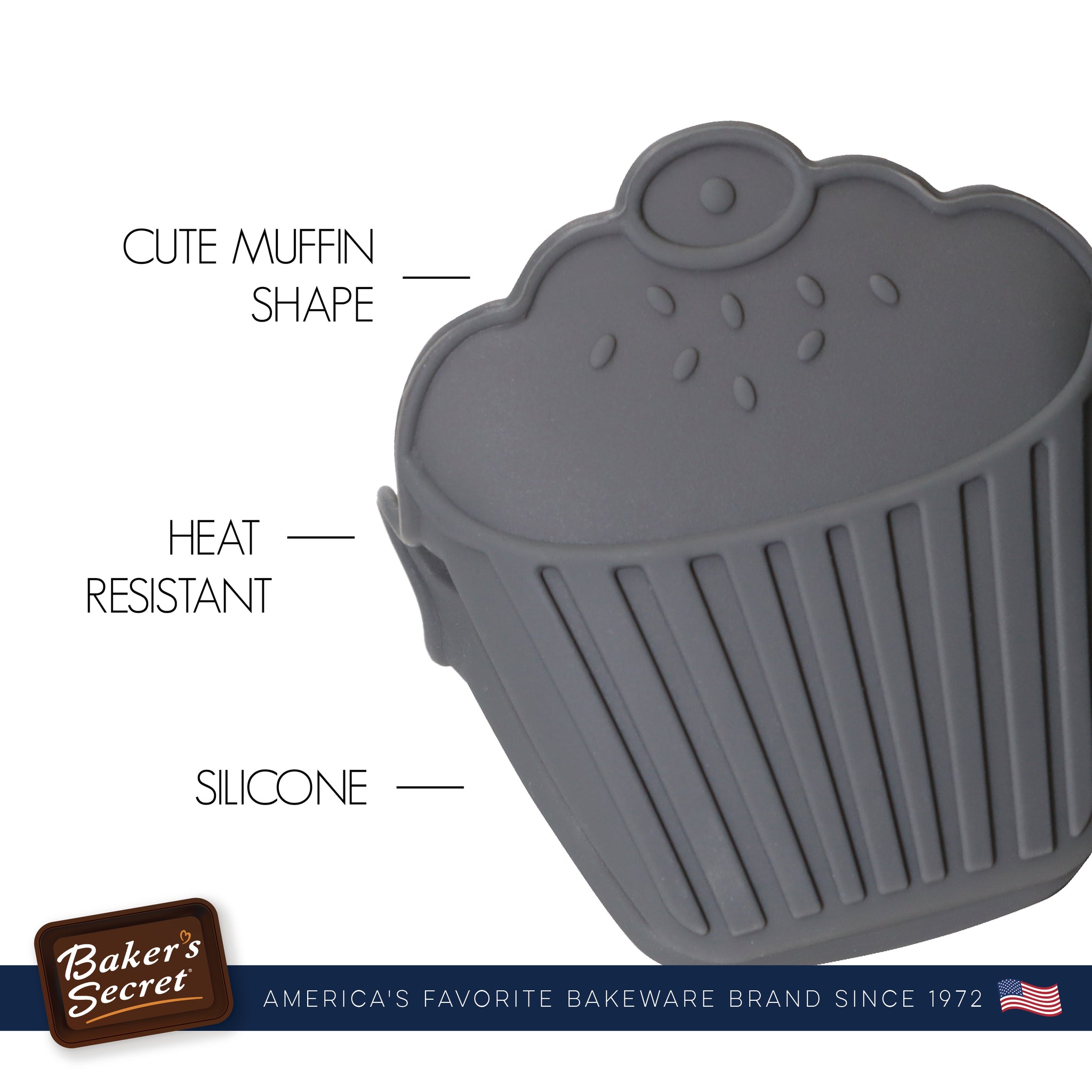 Cupcake Silicone Oven Mitts  Cookware Accessories - Baker's Secret