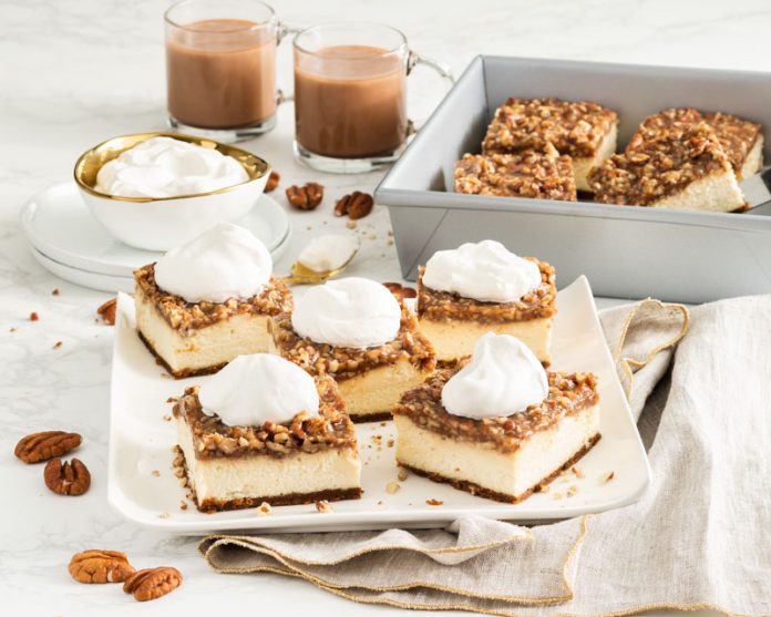PECAN PIE CHEESECAKE BARS
