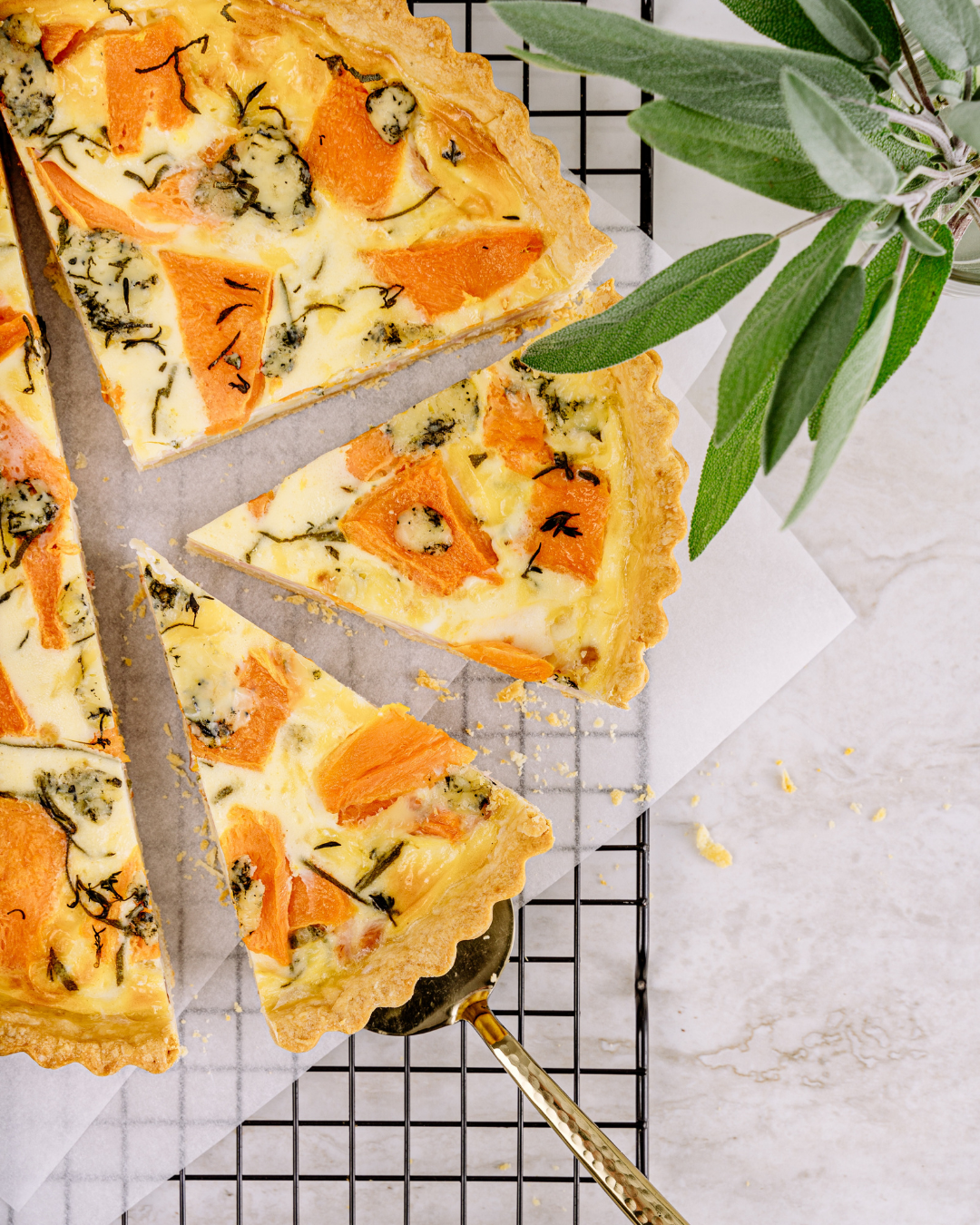 Pumpkin Sage Quiche