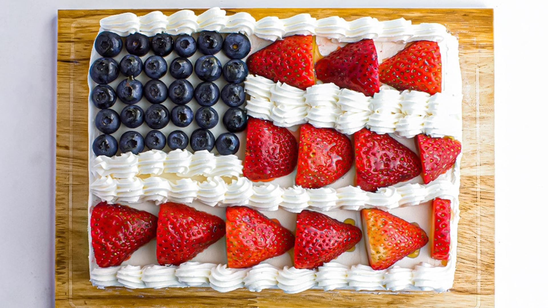 4th of July Flag Cake (Red, White & Blue Cake)