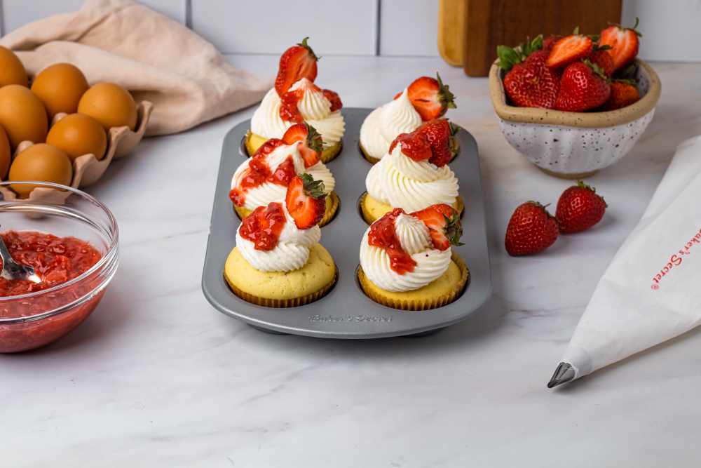 Strawberry Filled Cupcakes