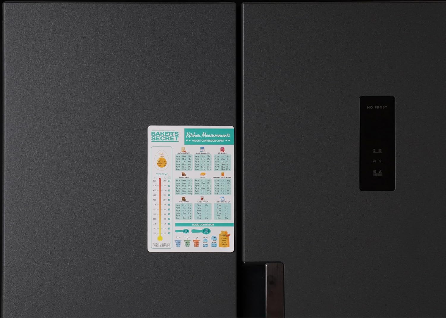 Magnetic Kitchen Conversion Chart - Baker's Secret