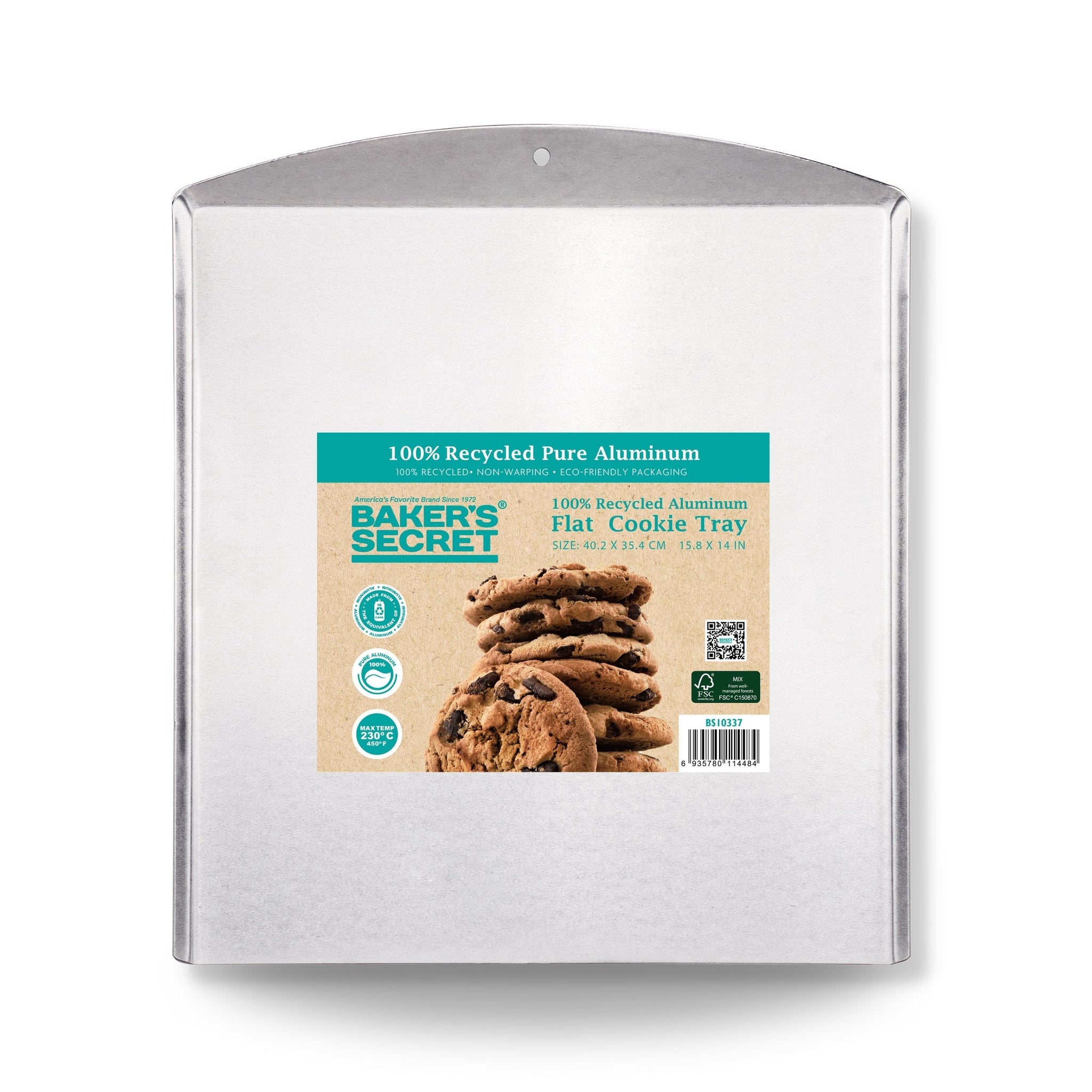 Commercial Grade Natural Pure Aluminum Cookie Sheet Raised Edges 1 Baking & Cookie Sheets - Baker's Secret