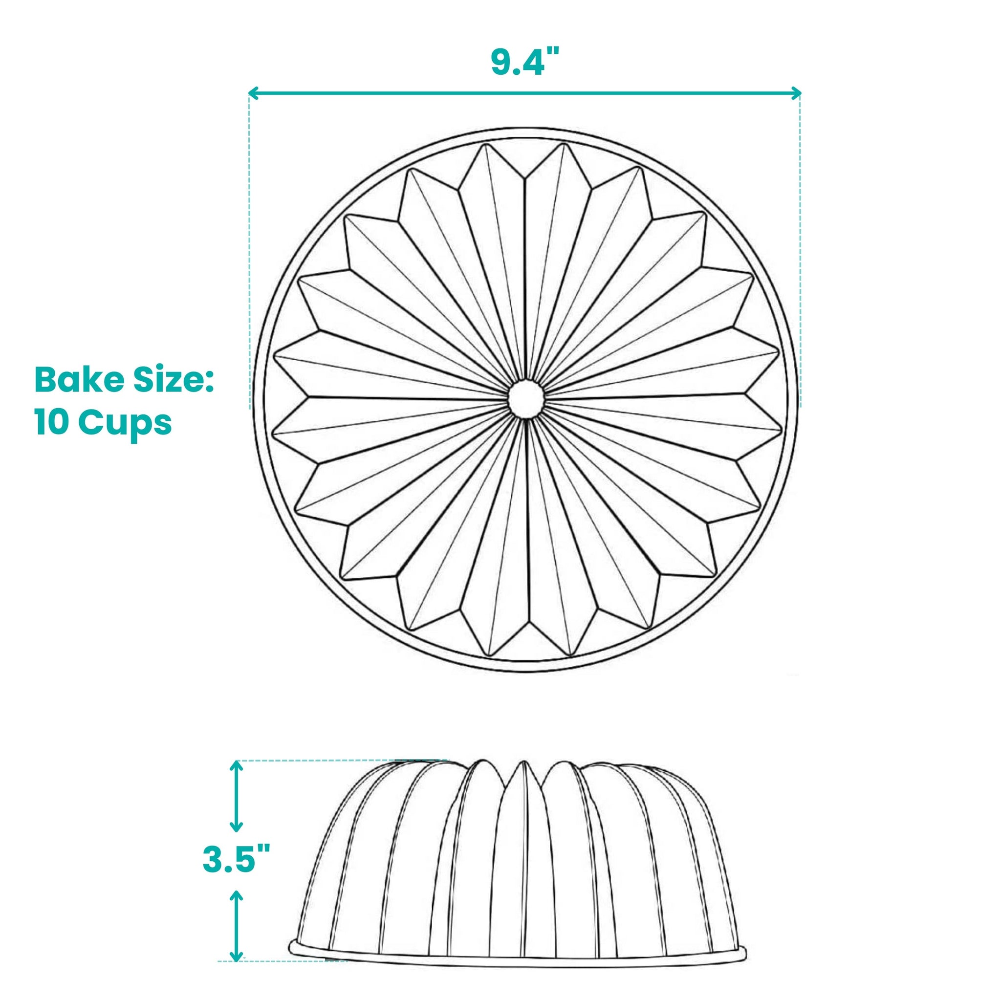 French Wreath Non-stick Cast Aluminum Fluted Tube Pan  Bread Pans & Molds - Baker's Secret