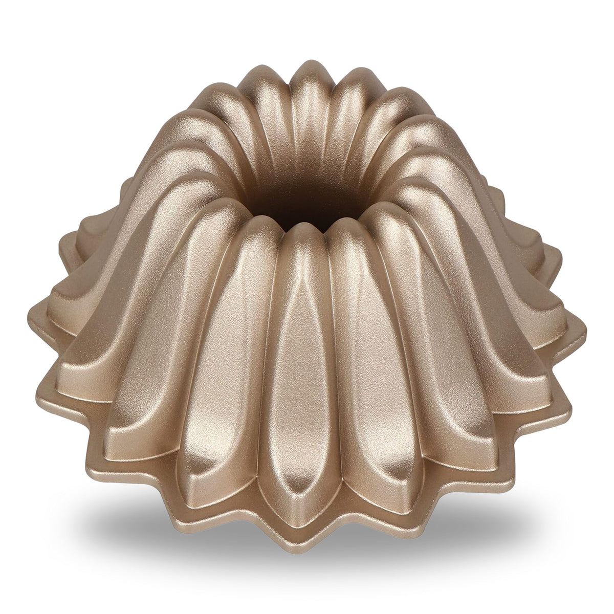 Spring Water cast aluminum fluted tube pan, champagne gold