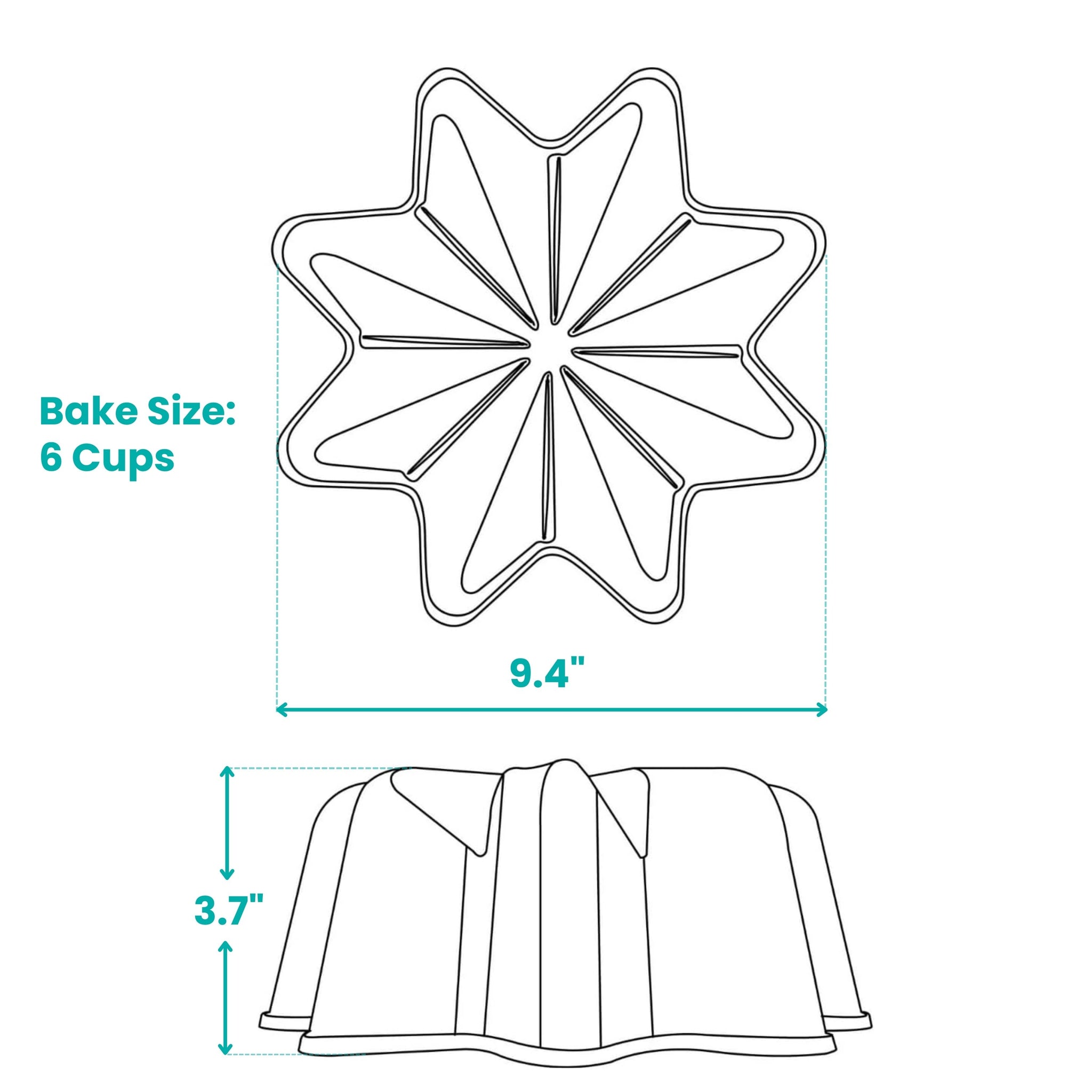 Nova Non-stick Cast Aluminum Fluted Tube Pan  Bread Pans & Molds - Baker's Secret