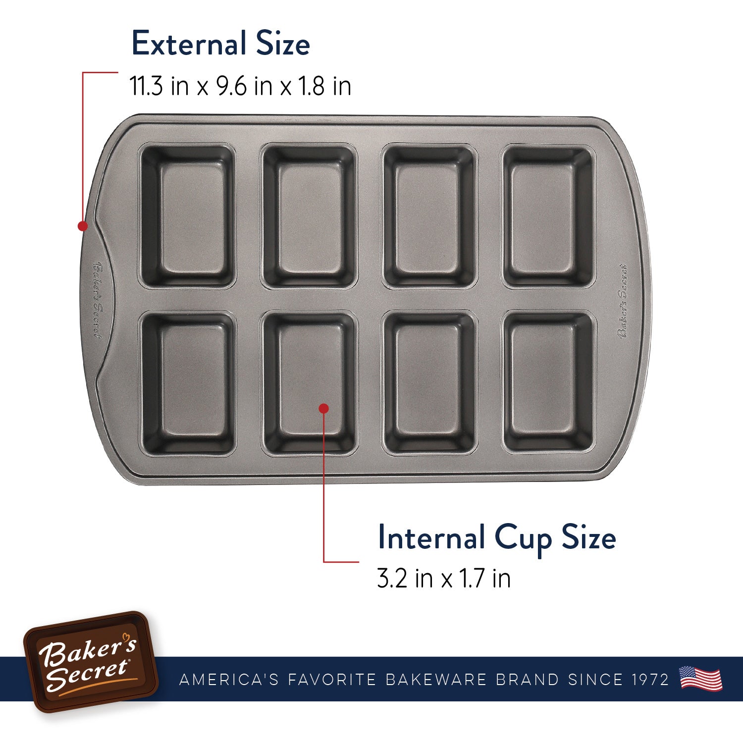 8 Cups Mini Loaf Pan  Bread Pans & Molds - Baker's Secret
