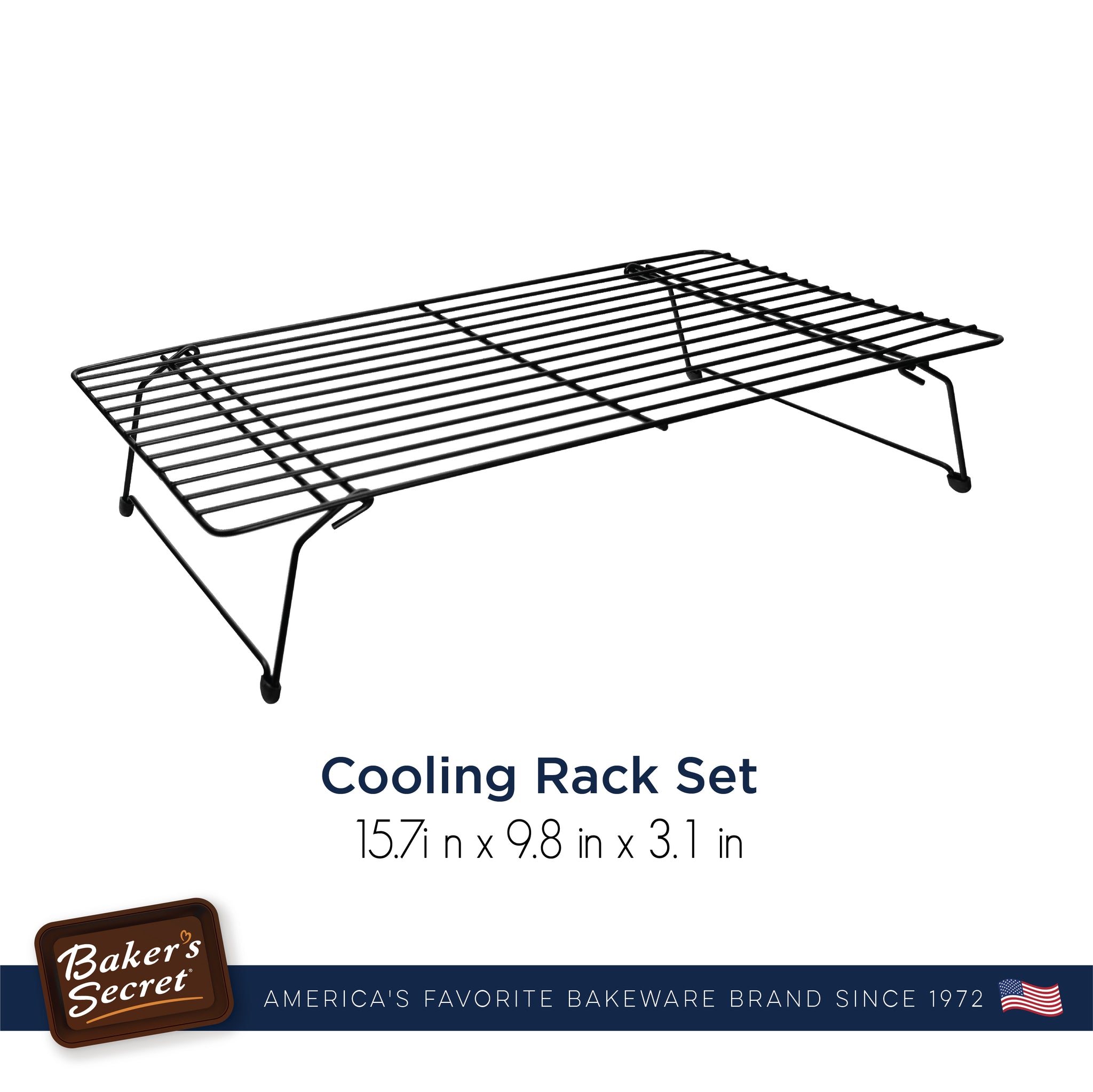 Baker's Secret Non-stick Set of 3 Cooling Rack - Essentials Collection