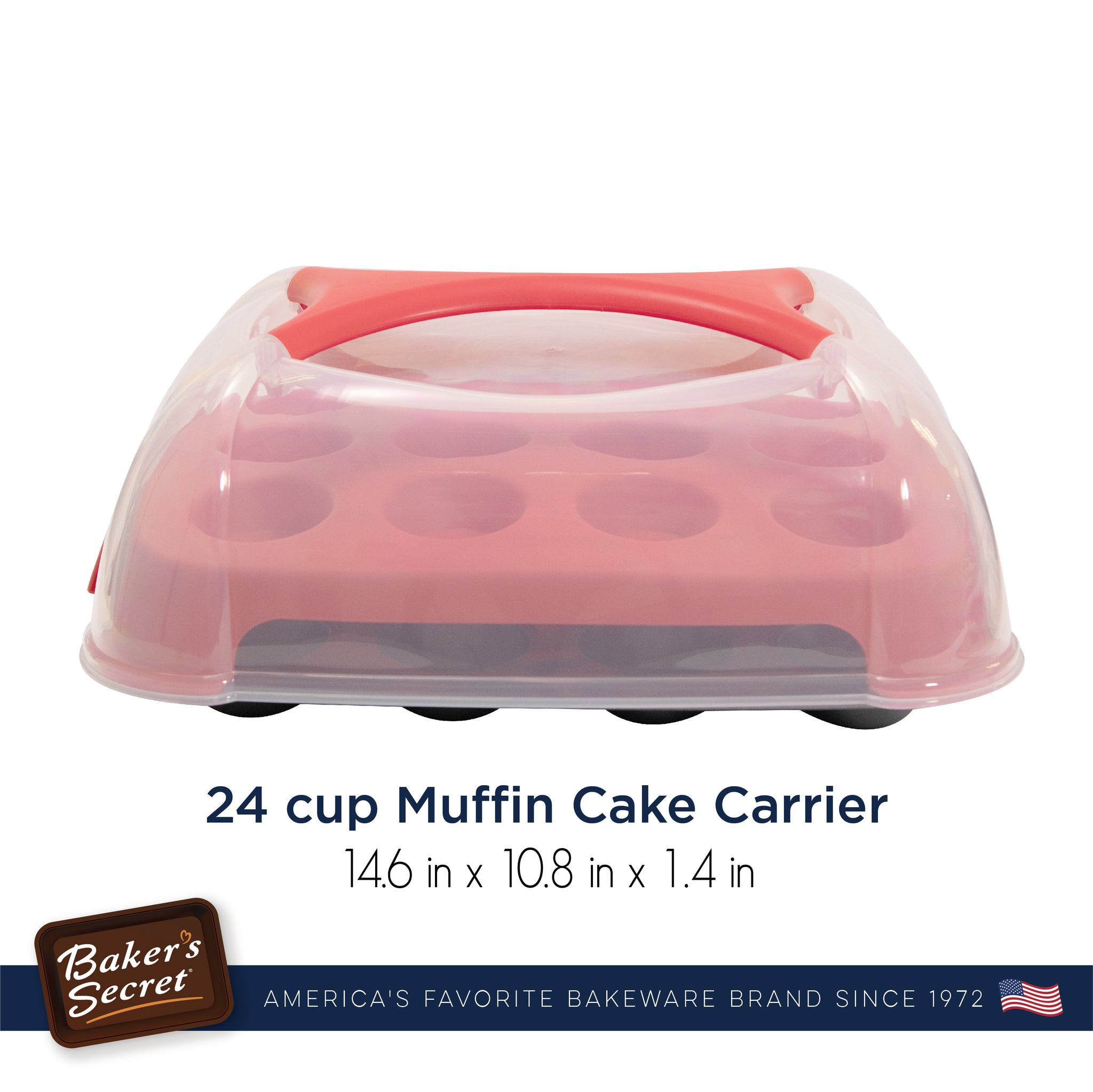24 Cups Muffin Cake Carrier and Pan  Bakeware Sets - Baker's Secret