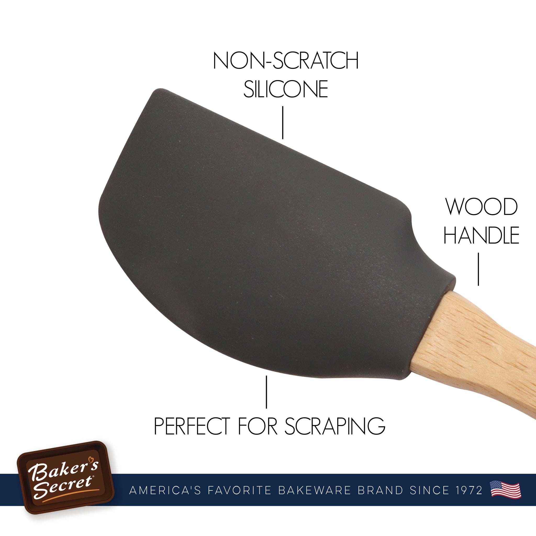 12" Silicone Spatula Set of 4  Cookware Accessories - Baker's Secret