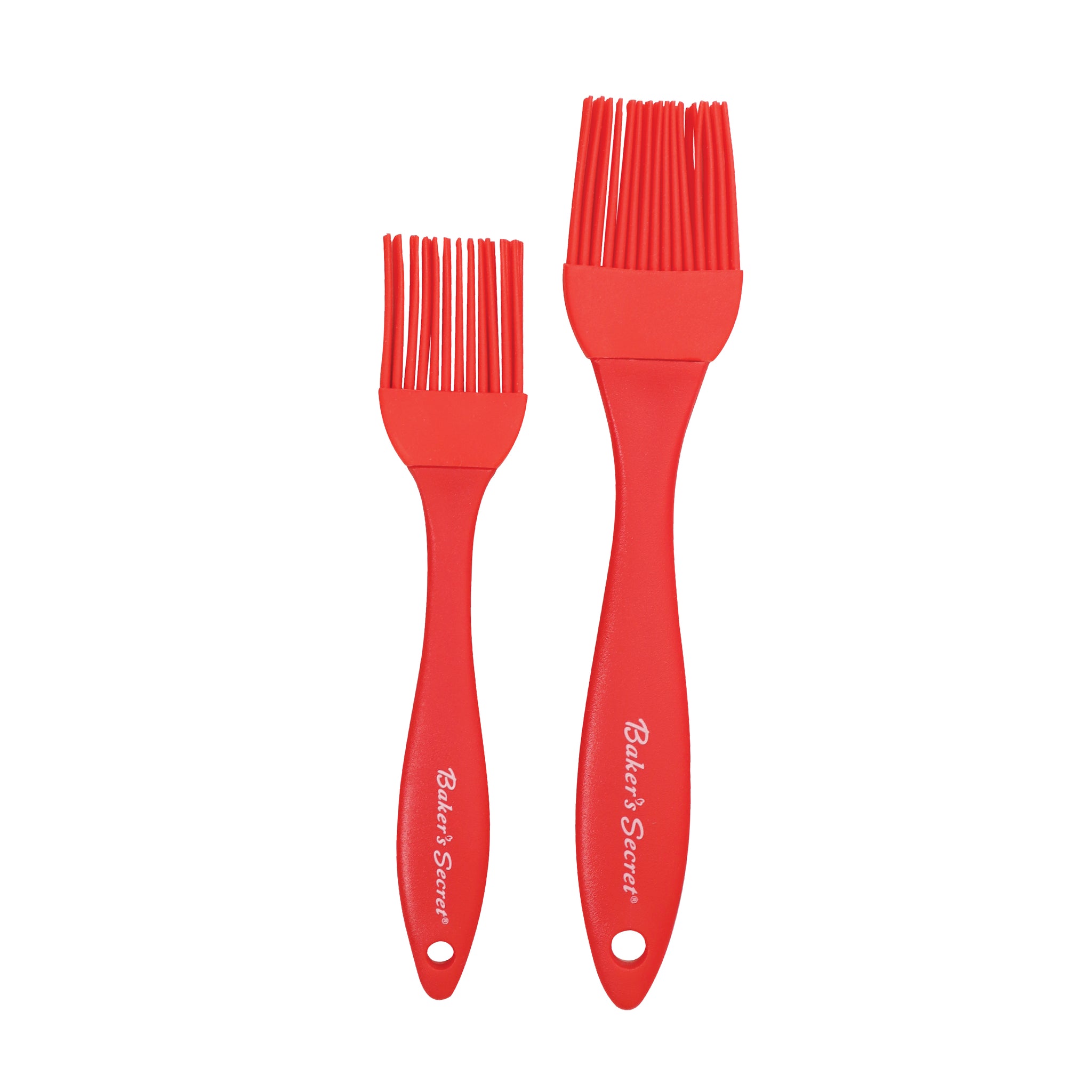 Silicone Brushes Set of 2 Red Cookware Accessories - Baker's Secret