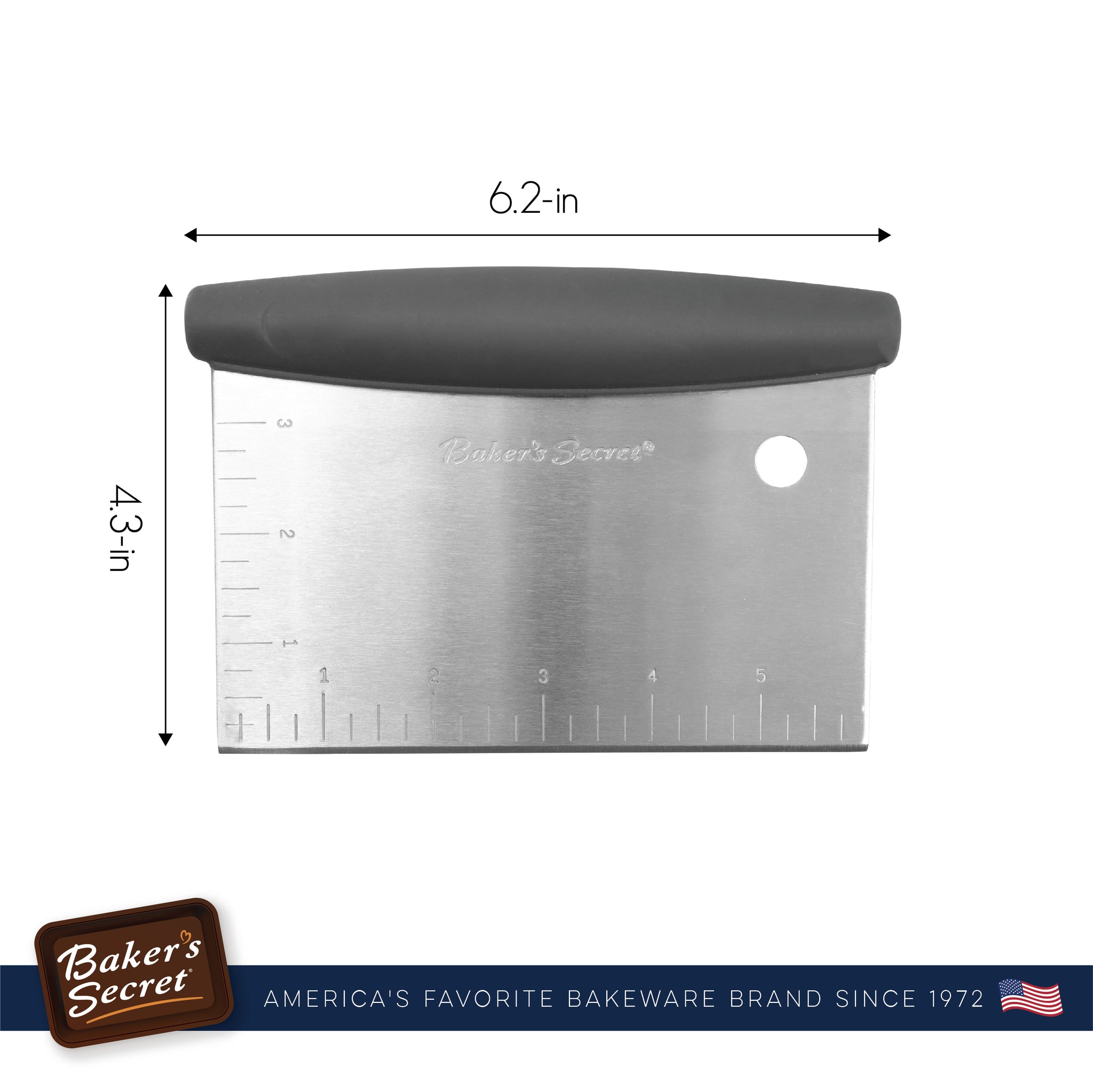 Stainless Steel Bench Scraper  Bakeware Accessories - Baker's Secret