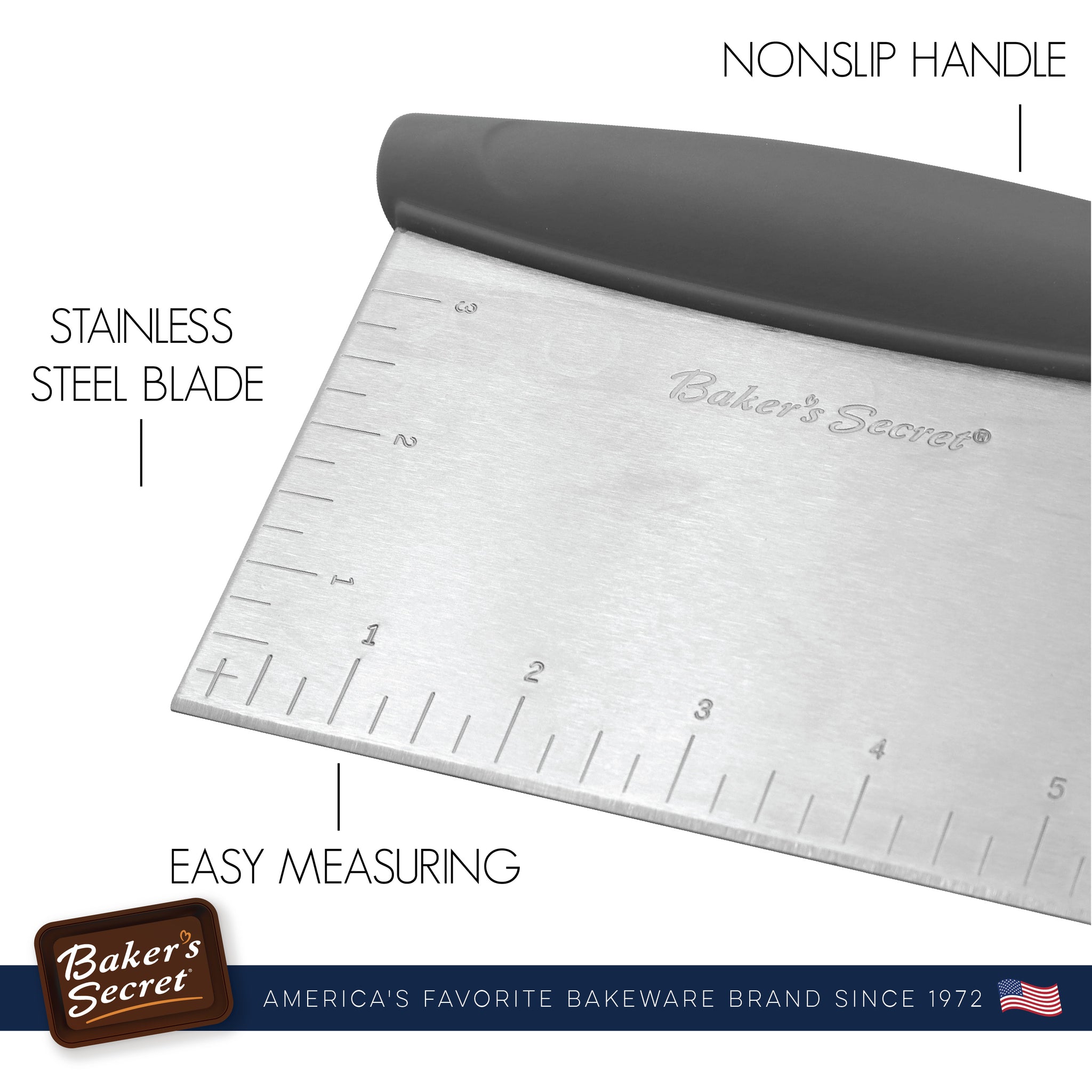 Stainless Steel Bench Scraper  Bakeware Accessories - Baker's Secret