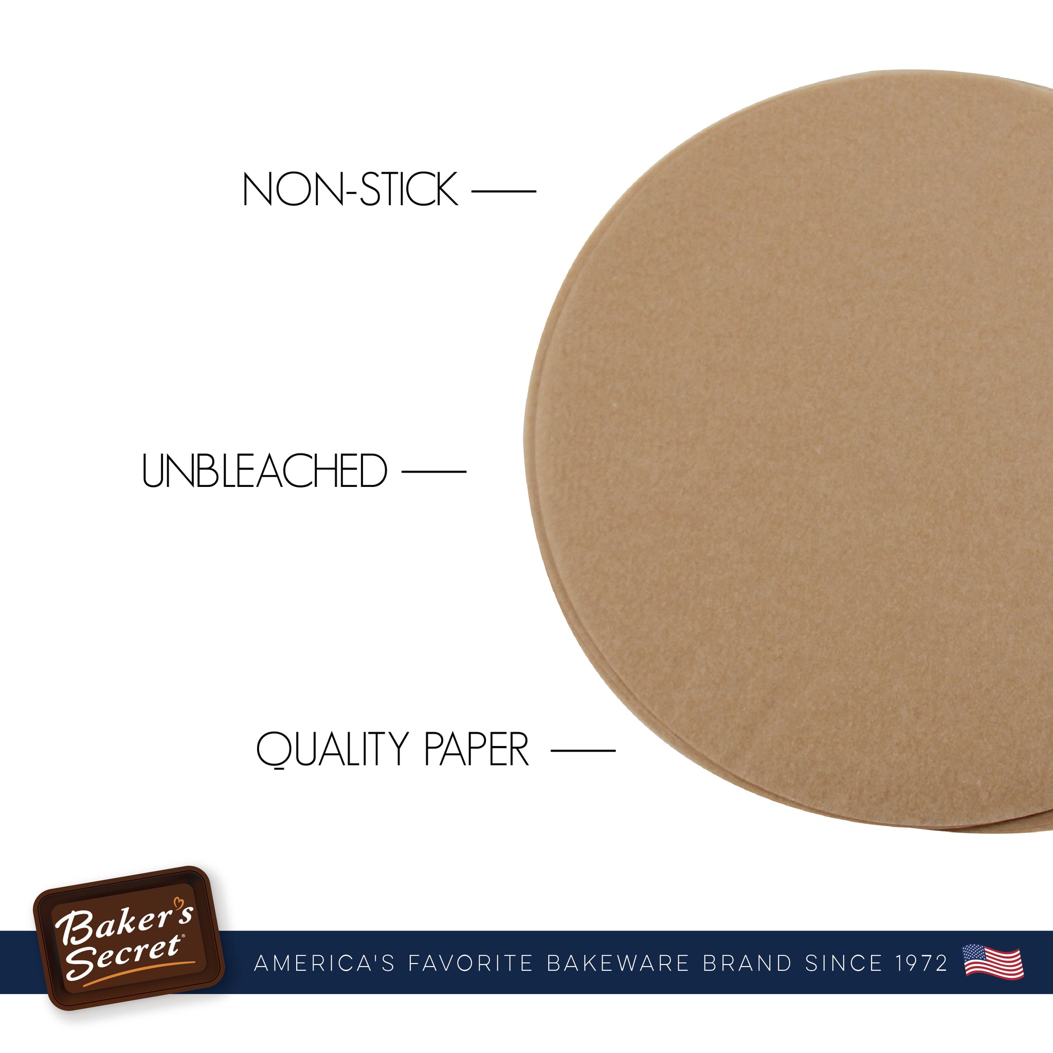 Non-stick Parchment Papers - Unbleached  Baking Mats & Liners - Baker's Secret