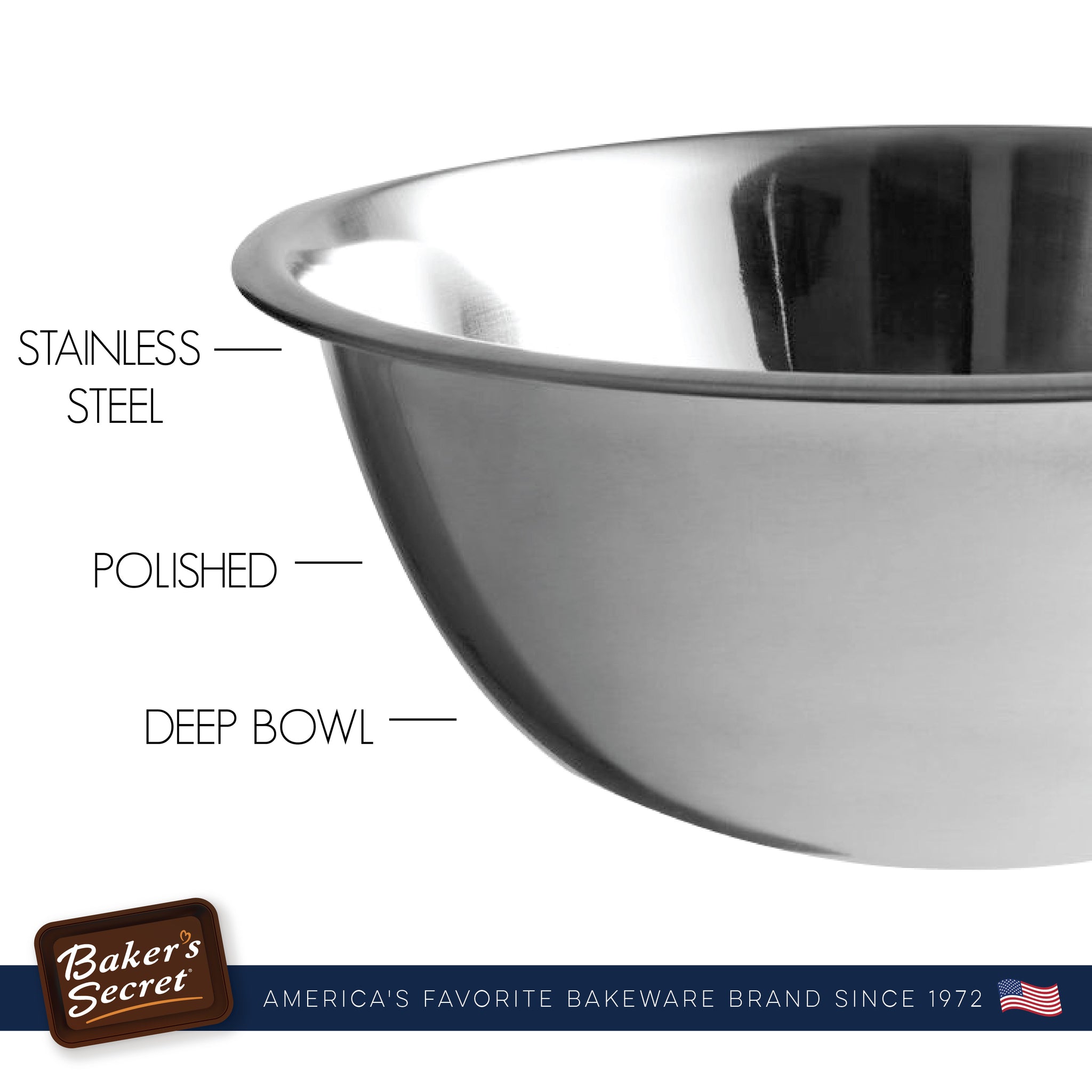 Stainless Steel Deep Mixing Bowl, 5 Quart - SANE - Sewing and Housewares