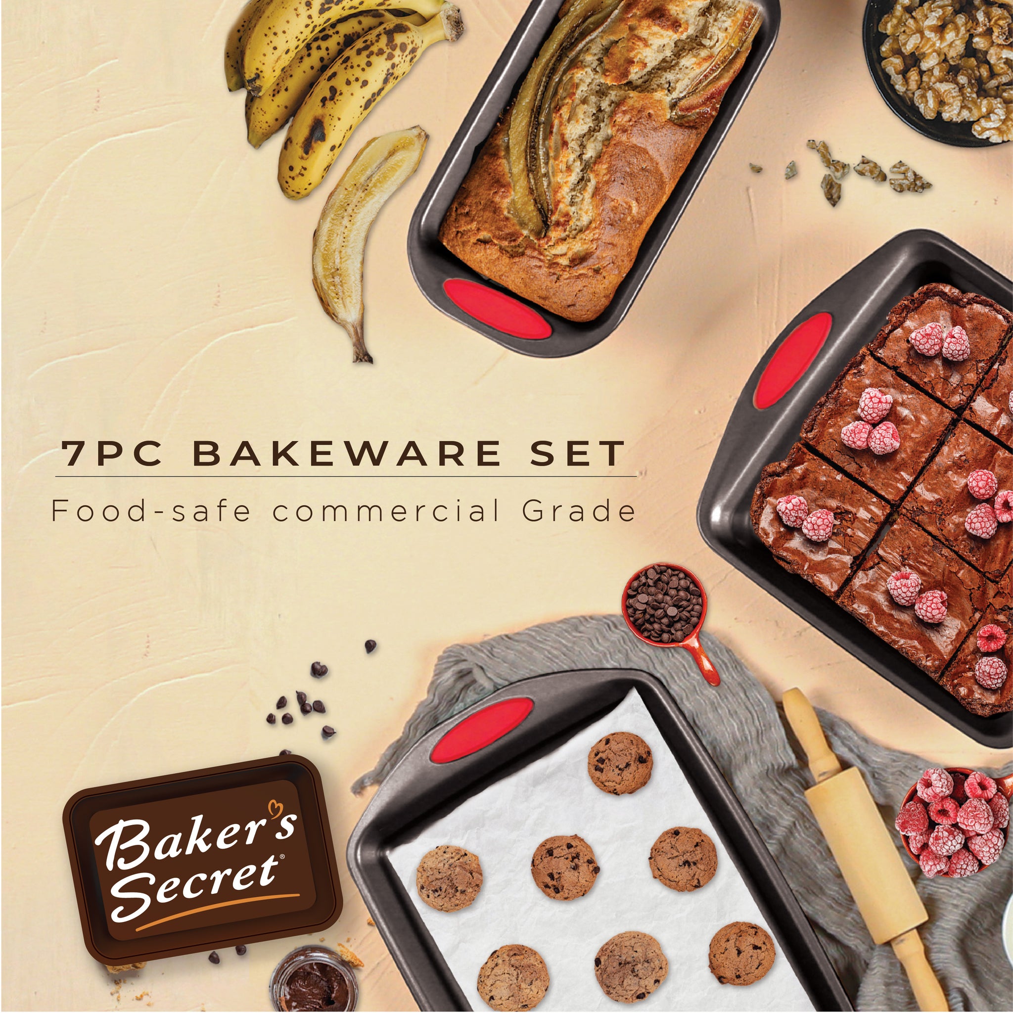 Baker's Secret 11-Piece Granite Nonstick Cookware Set