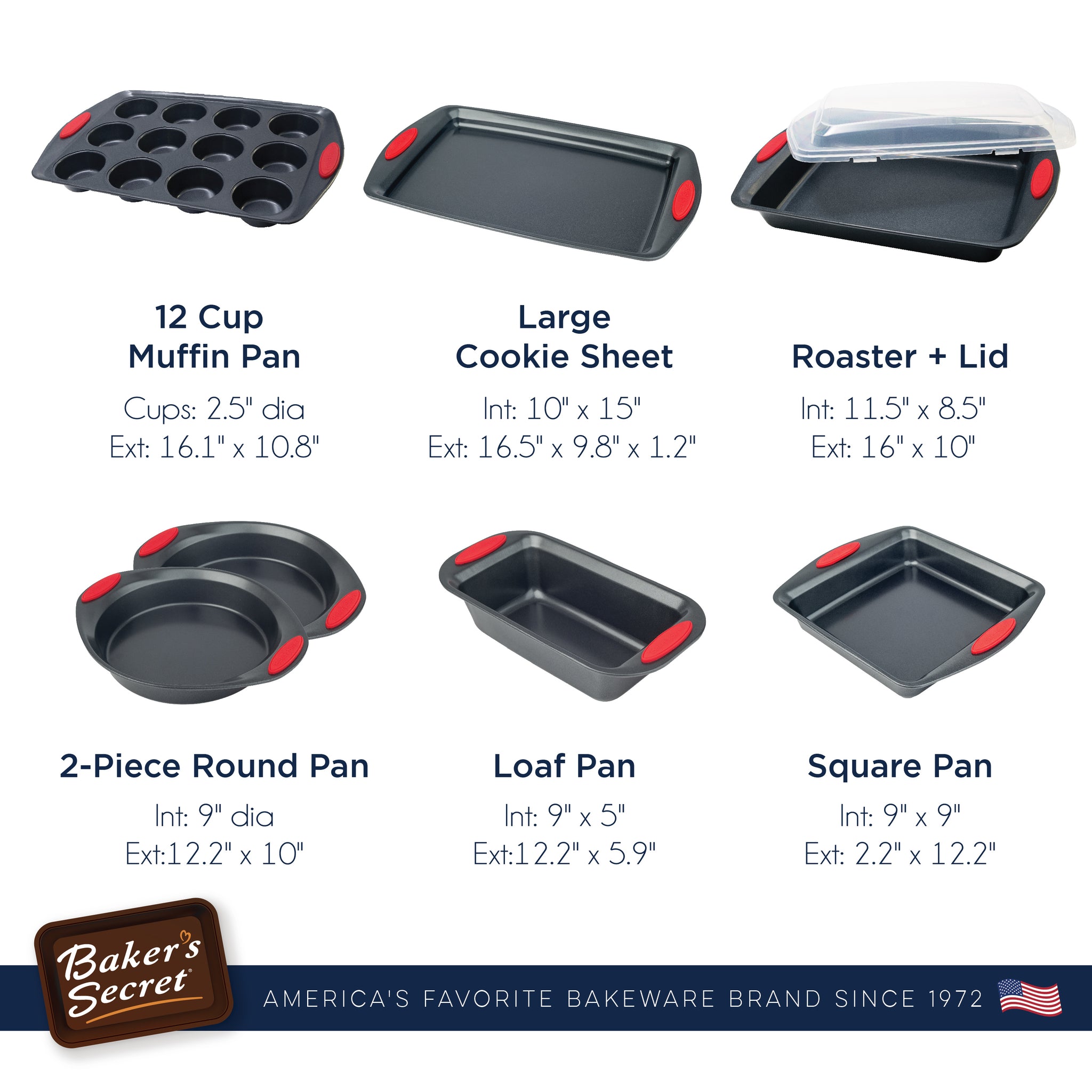 Bakeware set of 8  Bakeware Sets - Baker's Secret