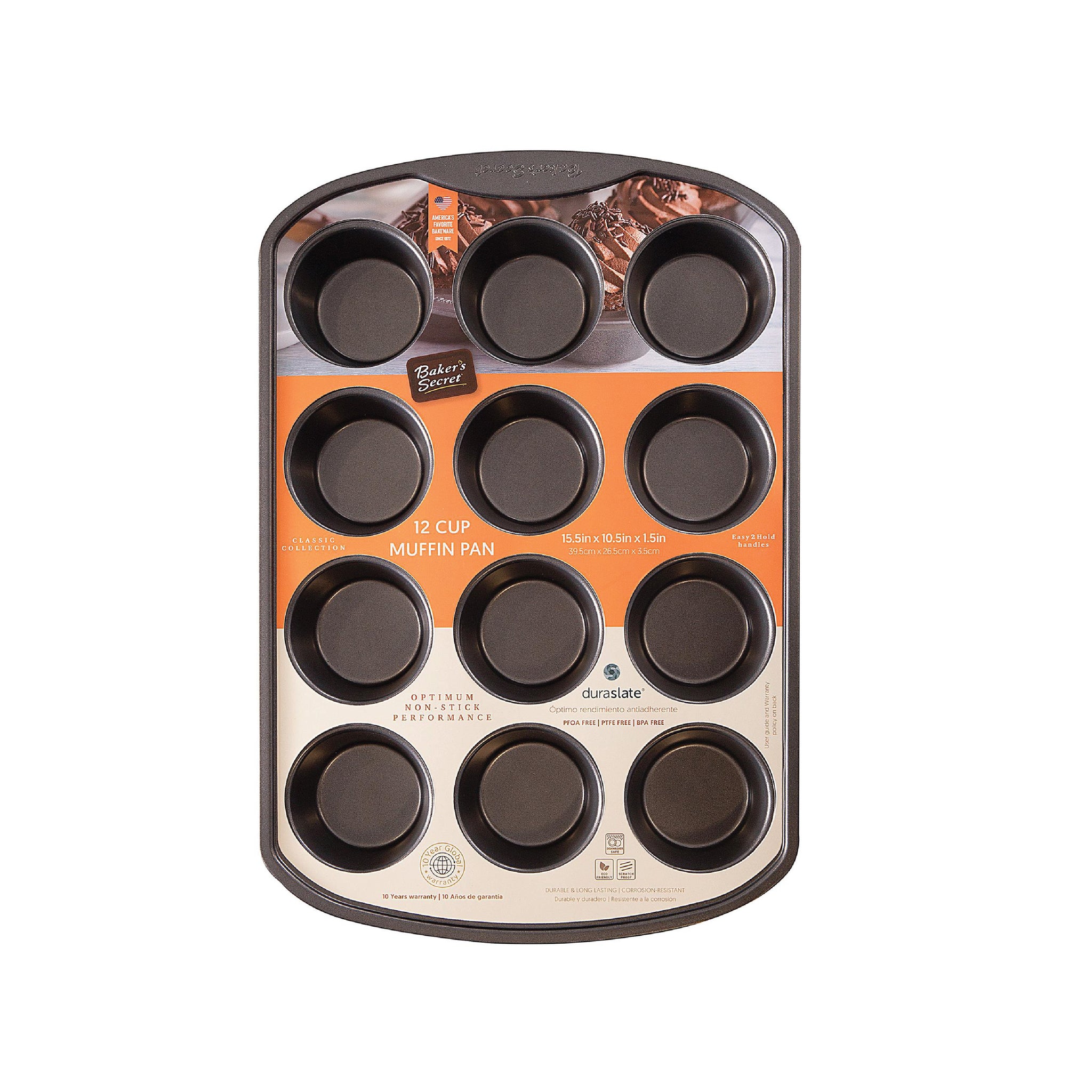 Cook's Essentials Set of (2) 12-Cup Silicone Muffin Pans 