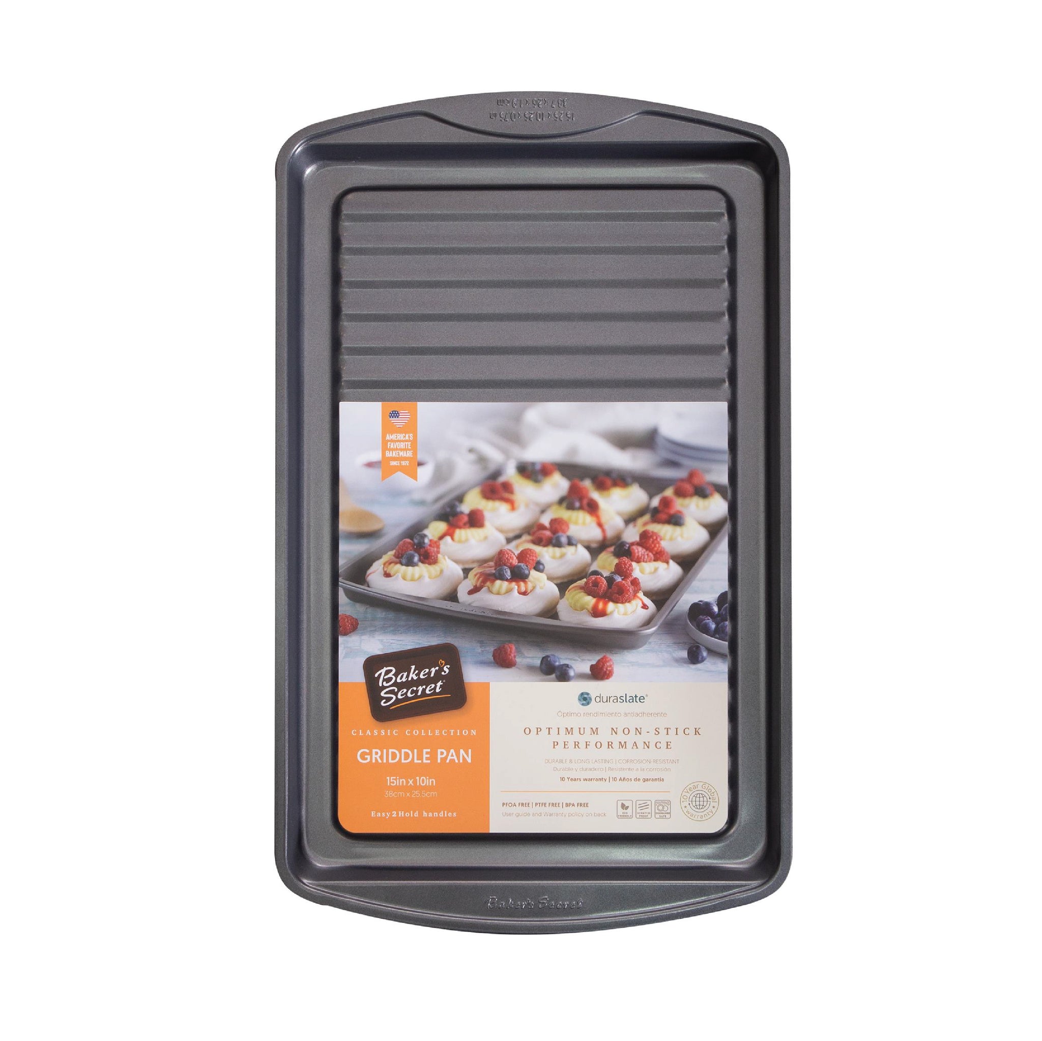 Baker's Secret Non-Stick Carbon Steel Grill Pan BS10014