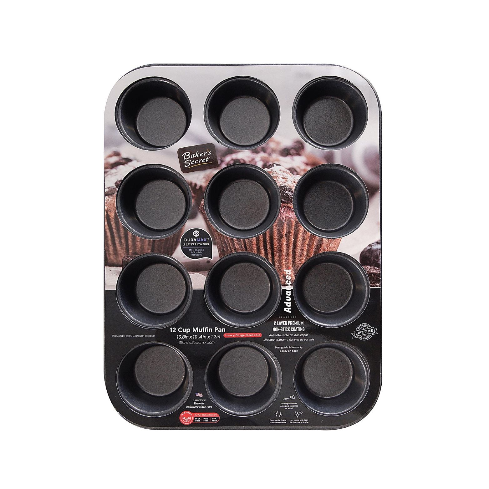 12 Cups Muffin Pan 12cup Muffin & Pastry Pans - Baker's Secret
