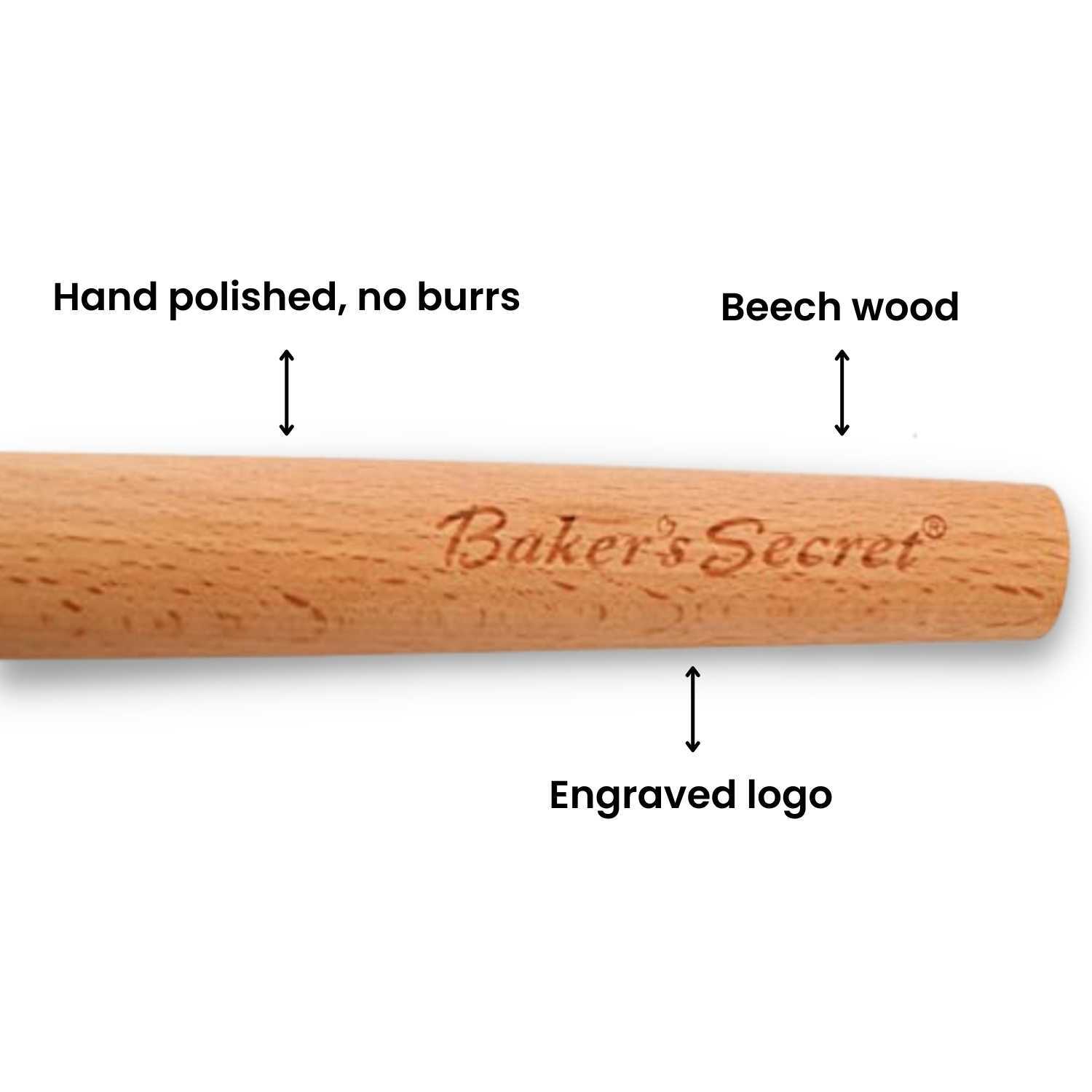 French Rolling Pin 19"  Cookware Accessories - Baker's Secret