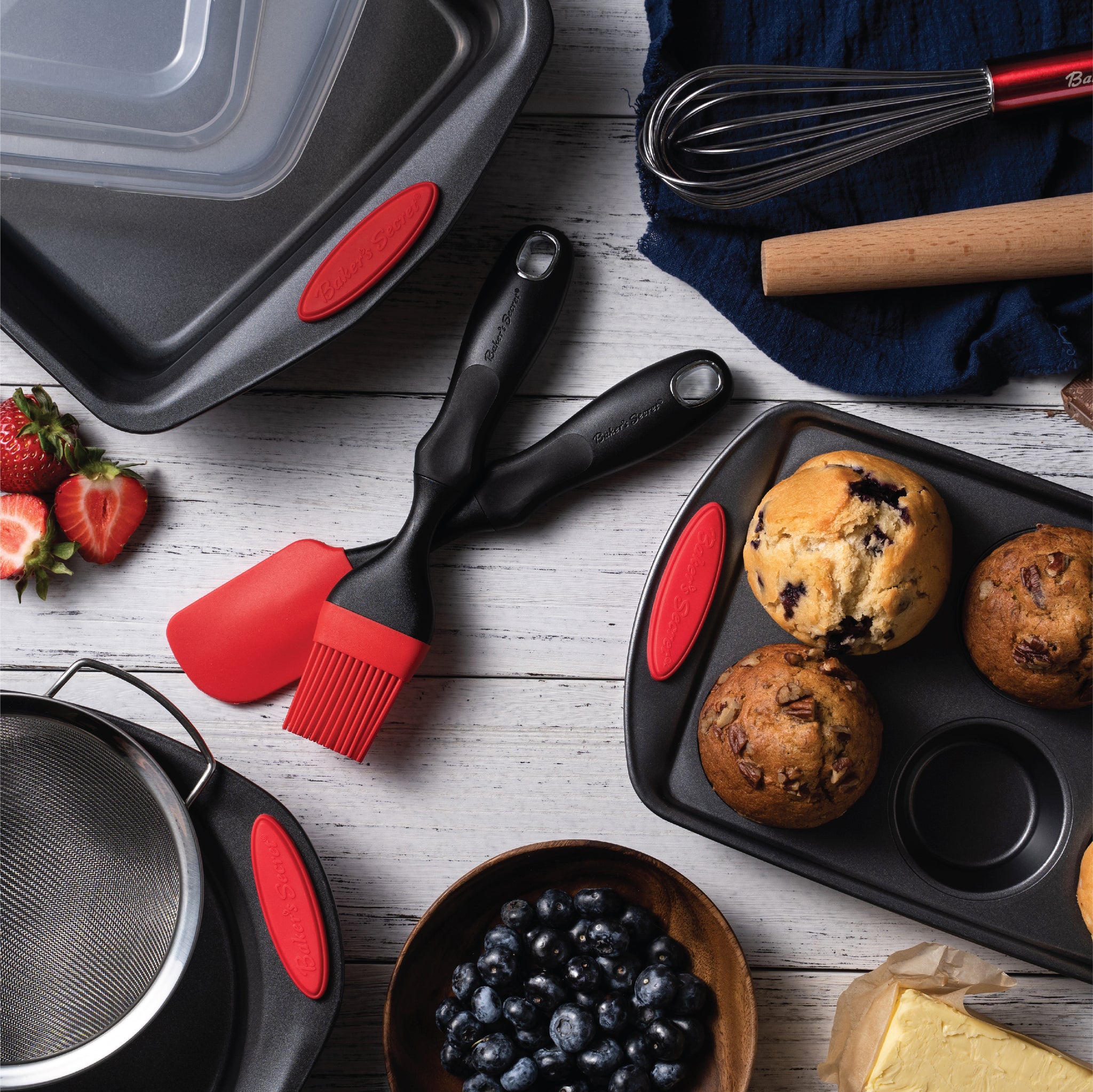 Baker's Secret 11-Piece Granite Nonstick Cookware Set